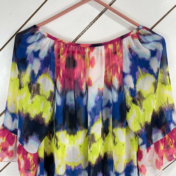 Milly For Design Nation Pink Blue Boho Tie-Dye Blo - Picture 5 of 9